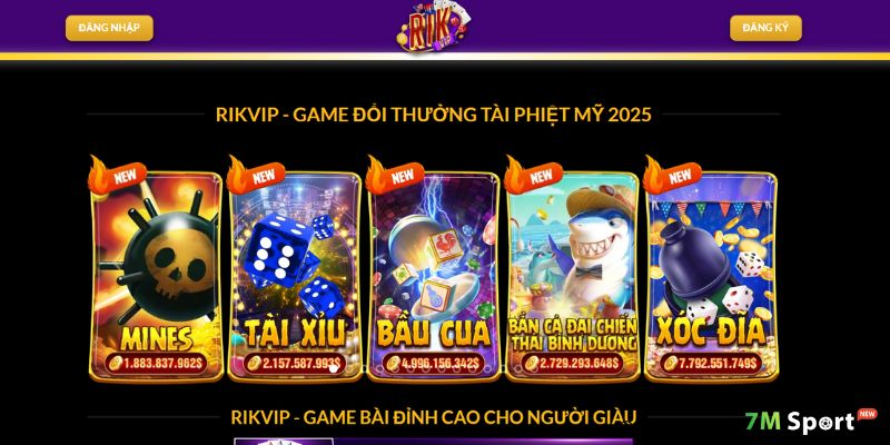 Sân chơi nổi bật với nhiều trò chơi chất lượng, đặc sắc